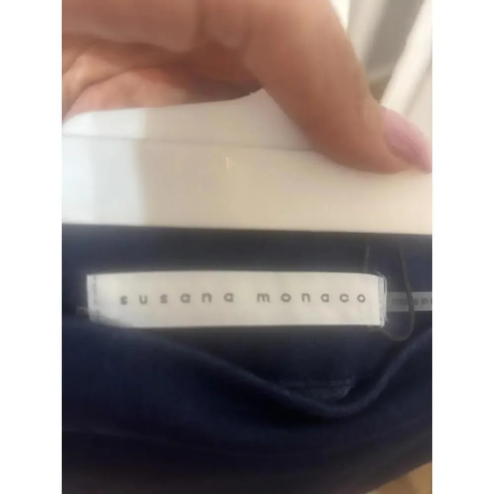 Susana Monaco Women's Navy Blue Mini Skirt XS - Picture 4 of 6